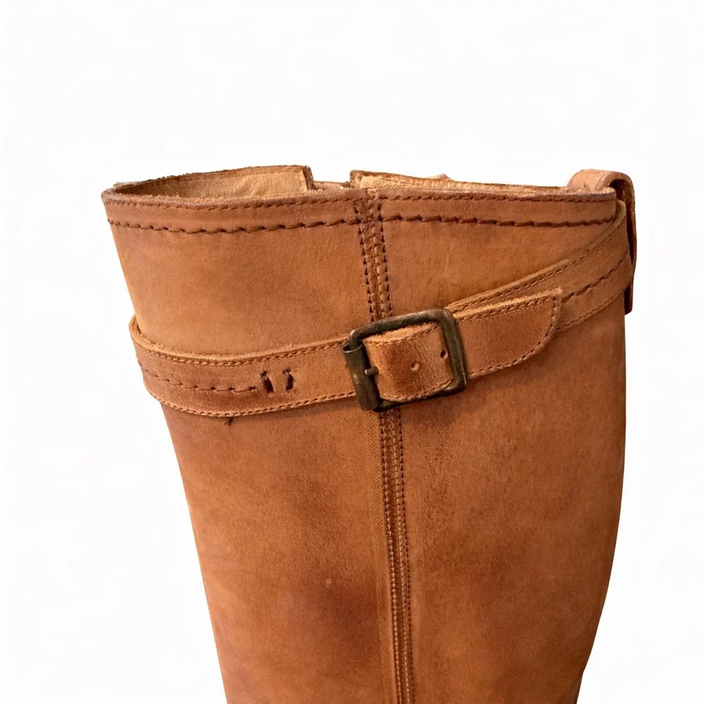 EUC Frye Veronica Slouch Leather Camel/Tan Tall Boot/Purchased 2008 - Picture 4 of 6